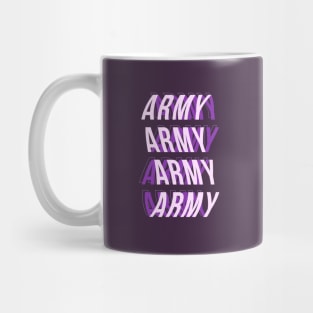 Purple ARMY Typography Text design Mug